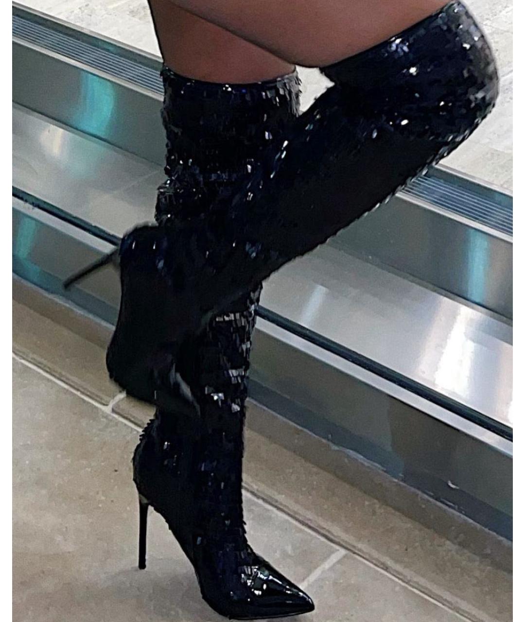 CASADEI Черные сапоги из лакированной кожи, фото 5