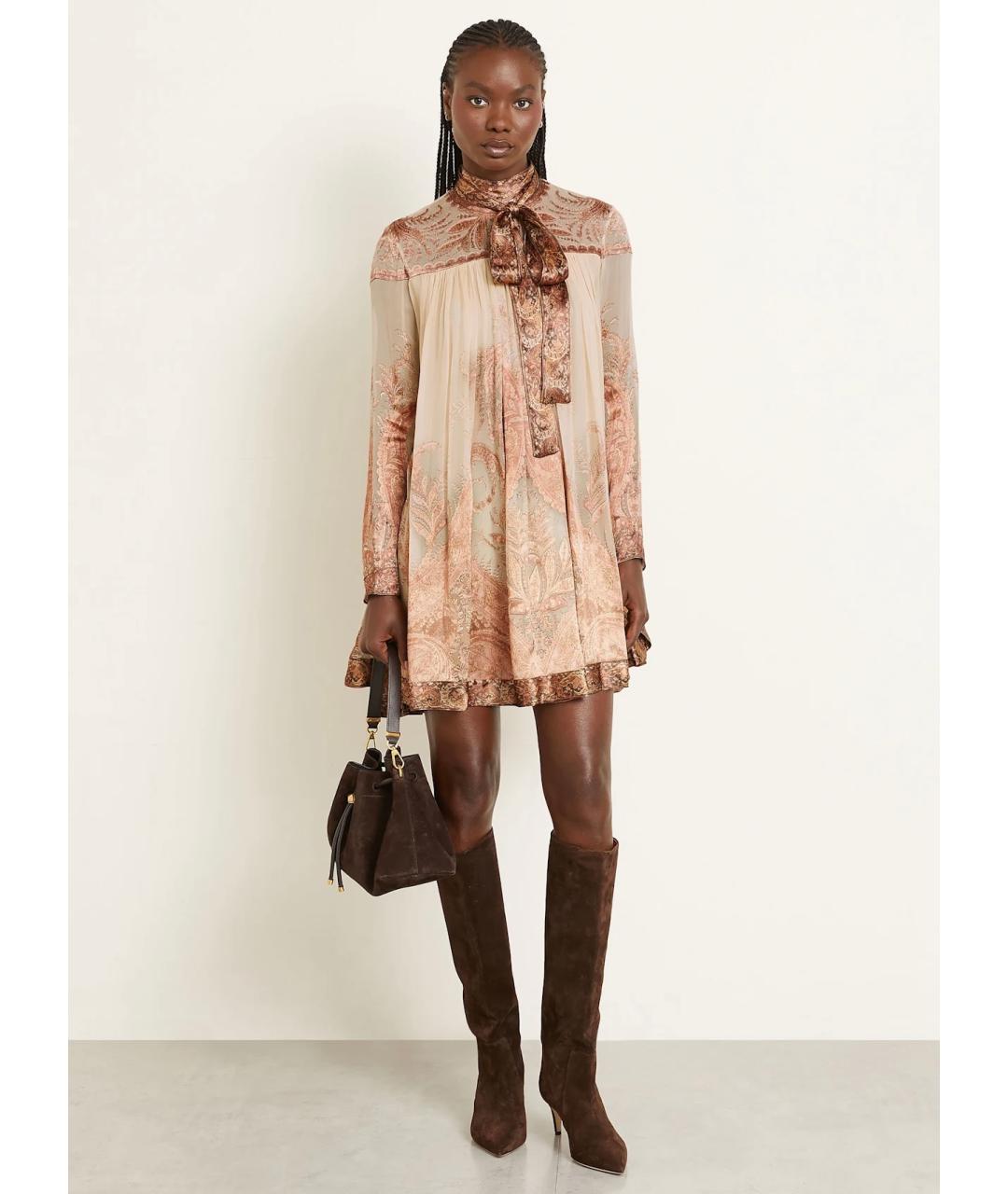 ZIMMERMANN Бежевое коктейльное платье, фото 4