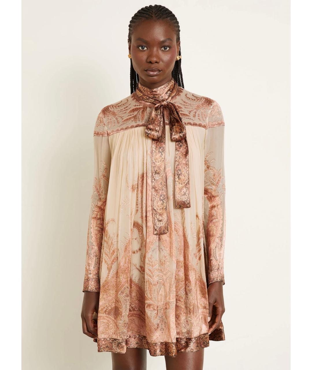 ZIMMERMANN Бежевое коктейльное платье, фото 6