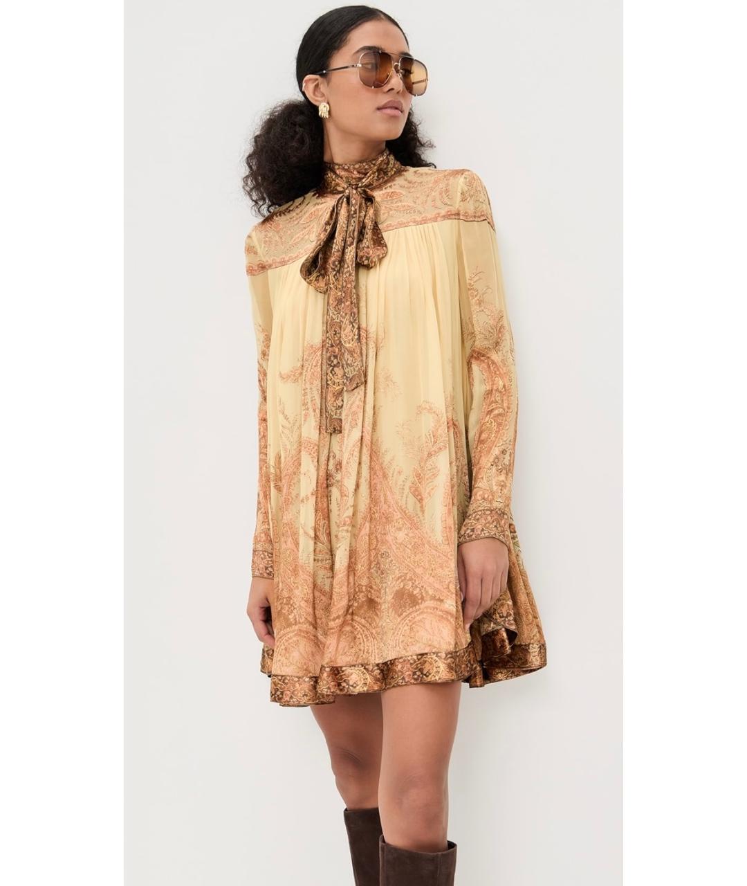 ZIMMERMANN Бежевое коктейльное платье, фото 3