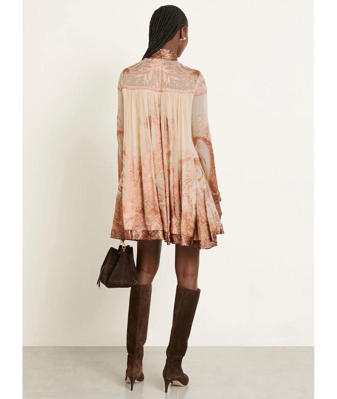 ZIMMERMANN Бежевое коктейльное платье, фото 5
