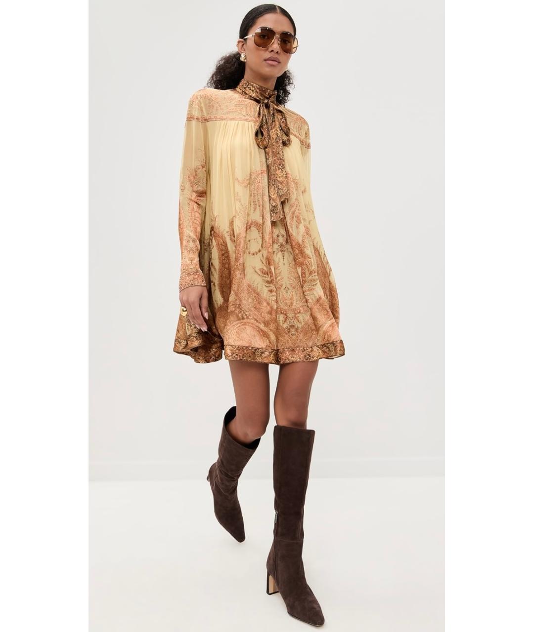 ZIMMERMANN Бежевое коктейльное платье, фото 2