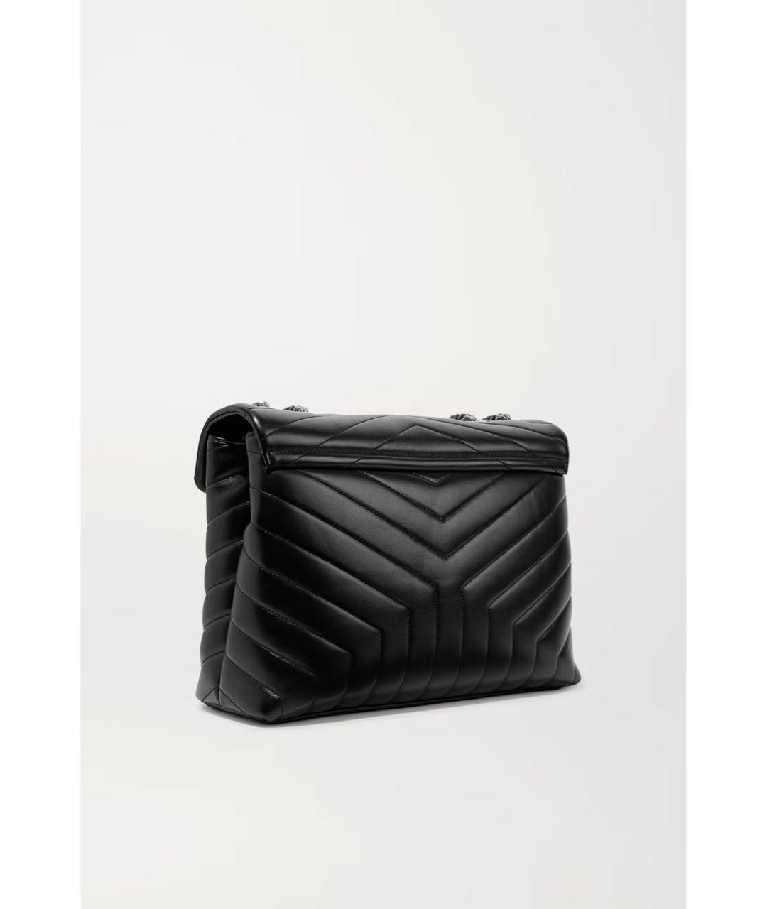 SAINT LAURENT Черная кожаная сумка через плечо, фото 2