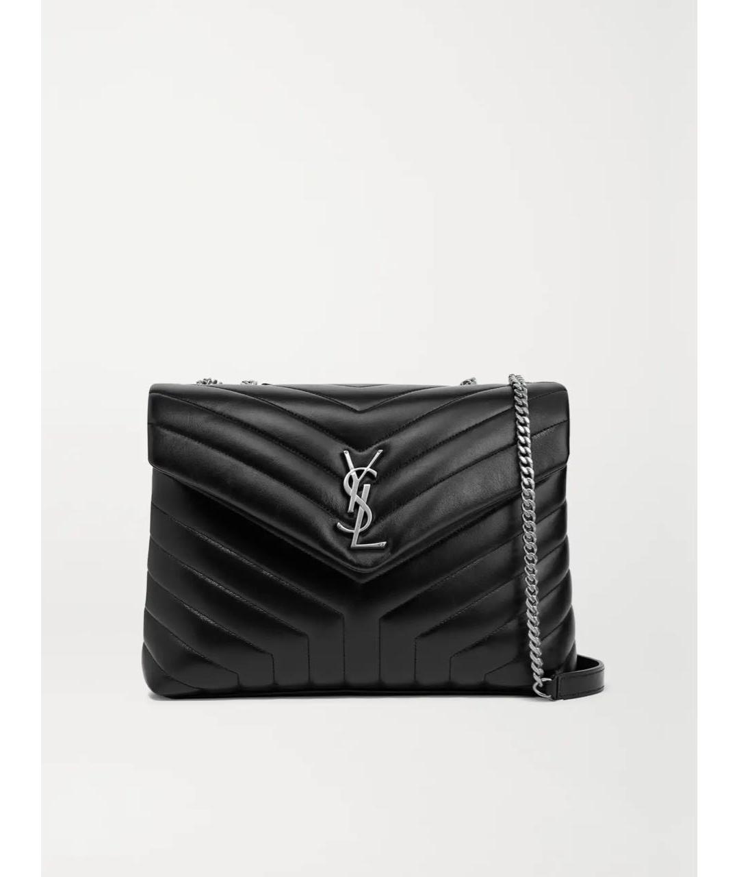 SAINT LAURENT Черная кожаная сумка через плечо, фото 7