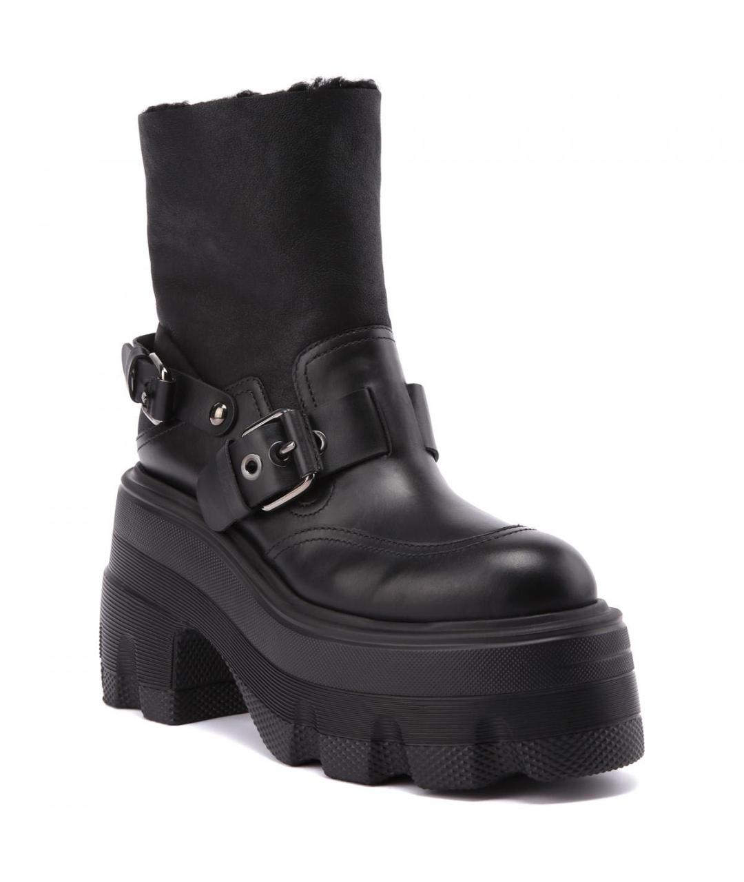 CASADEI Черные кожаные полусапоги, фото 2