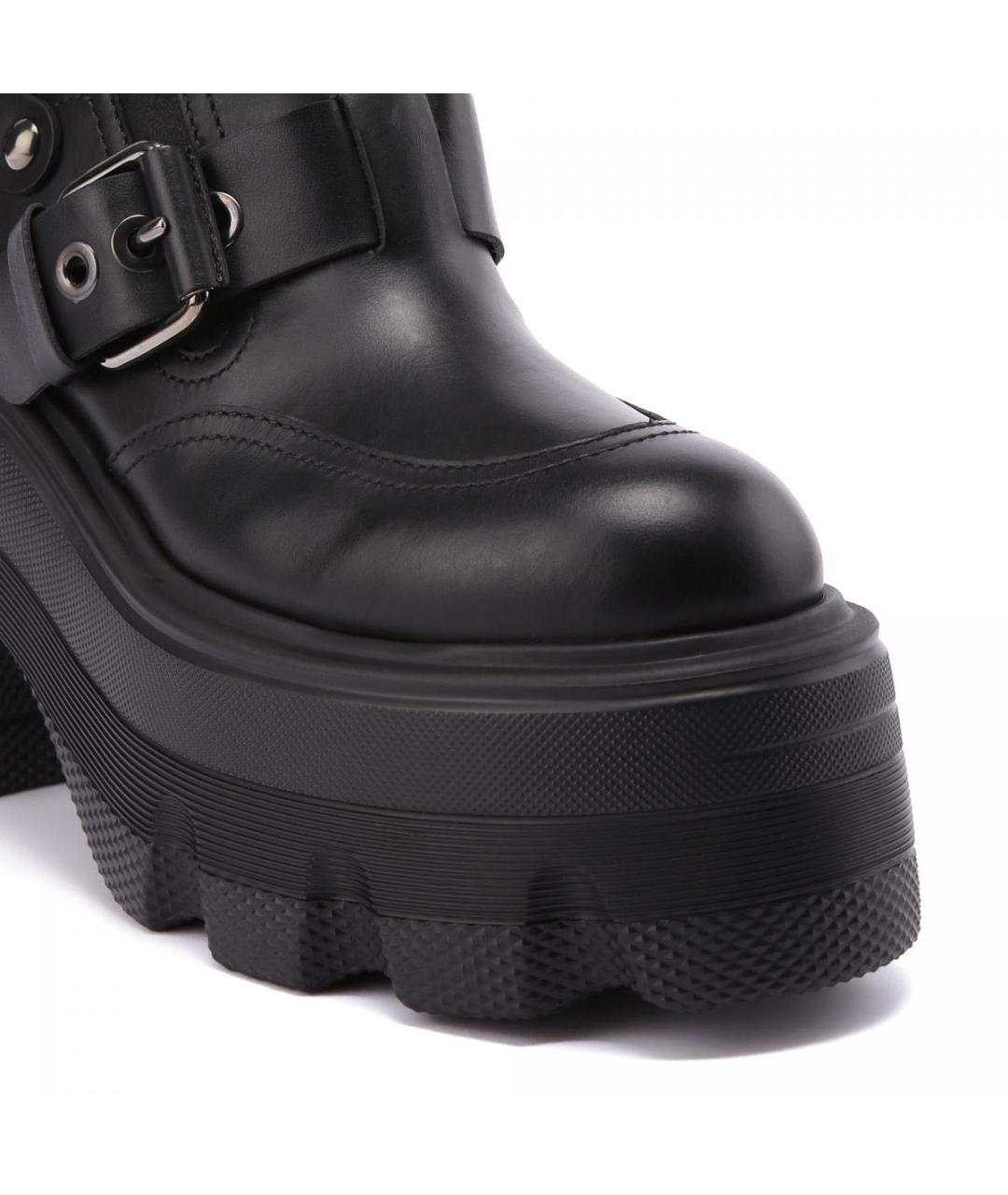 CASADEI Черные кожаные полусапоги, фото 4