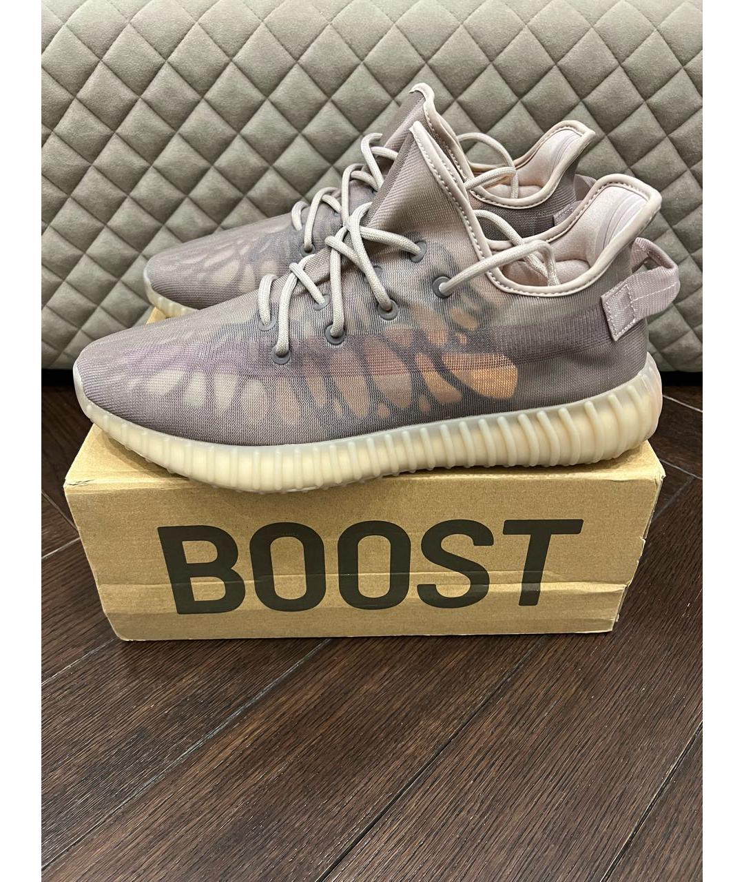 ADIDAS YEEZY Серые синтетические низкие кроссовки / кеды, фото 7