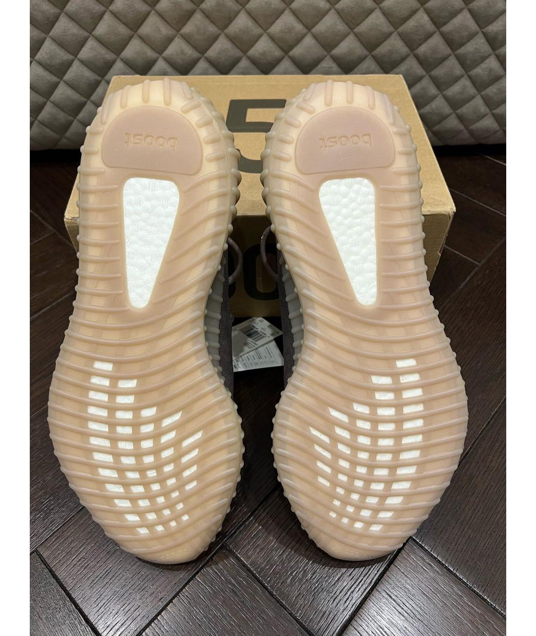 ADIDAS YEEZY Серые синтетические низкие кроссовки / кеды, фото 5