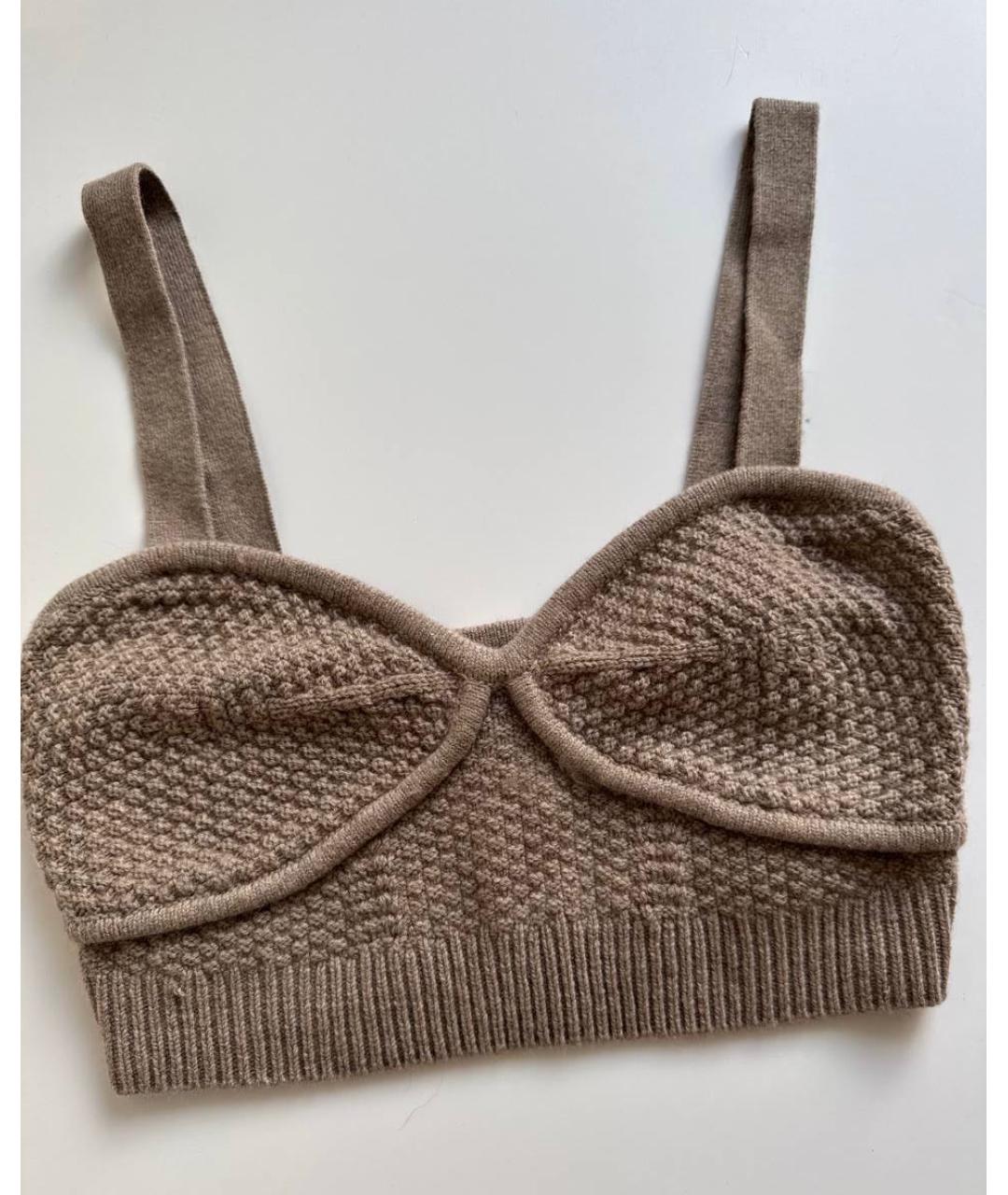 SELF-PORTRAIT Коричневый кашемировый костюм с юбками, фото 4