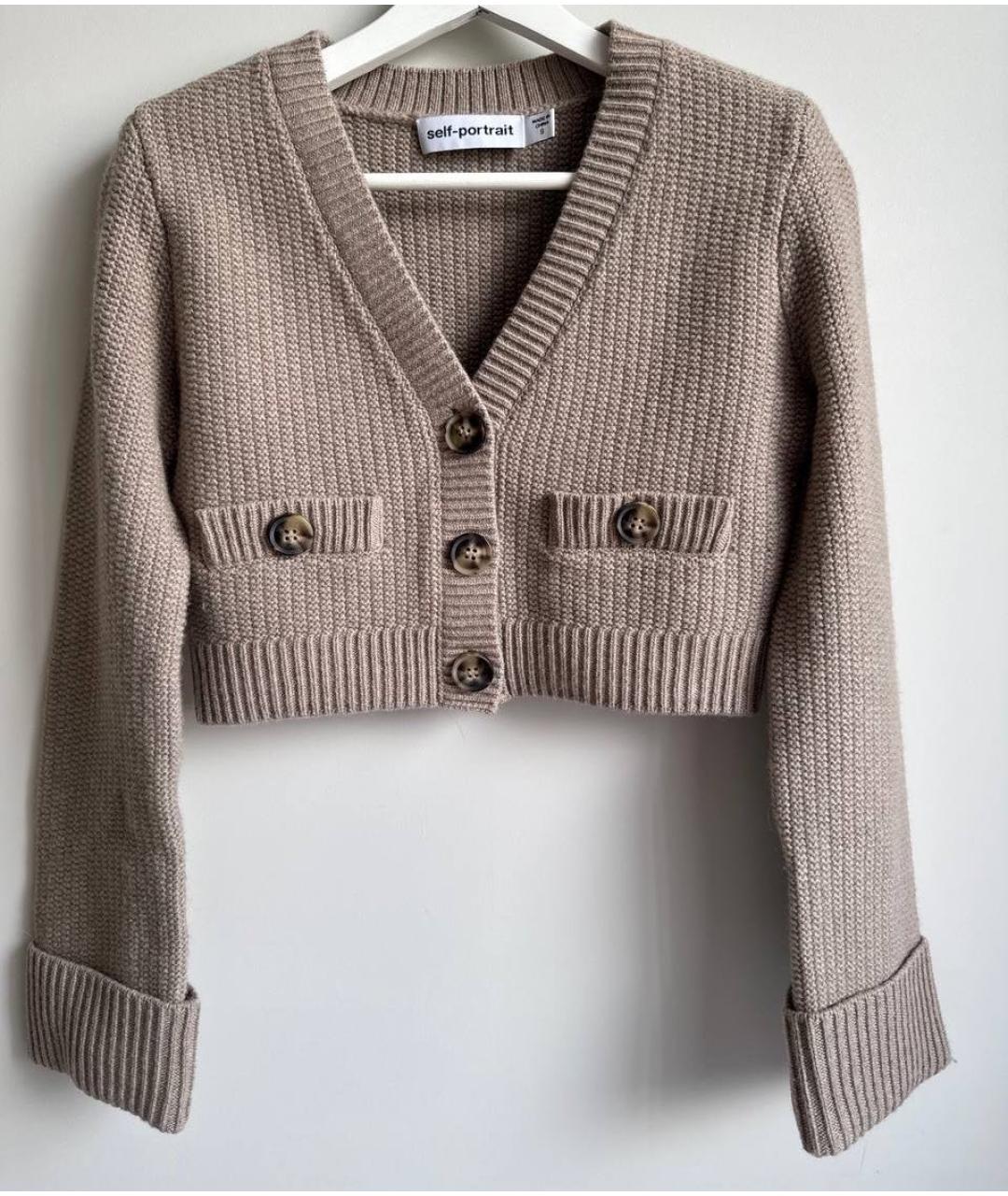 SELF-PORTRAIT Коричневый кашемировый костюм с юбками, фото 2