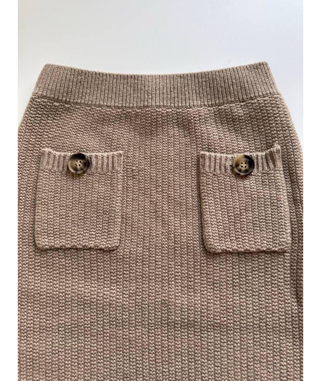 SELF-PORTRAIT Коричневый кашемировый костюм с юбками, фото 3