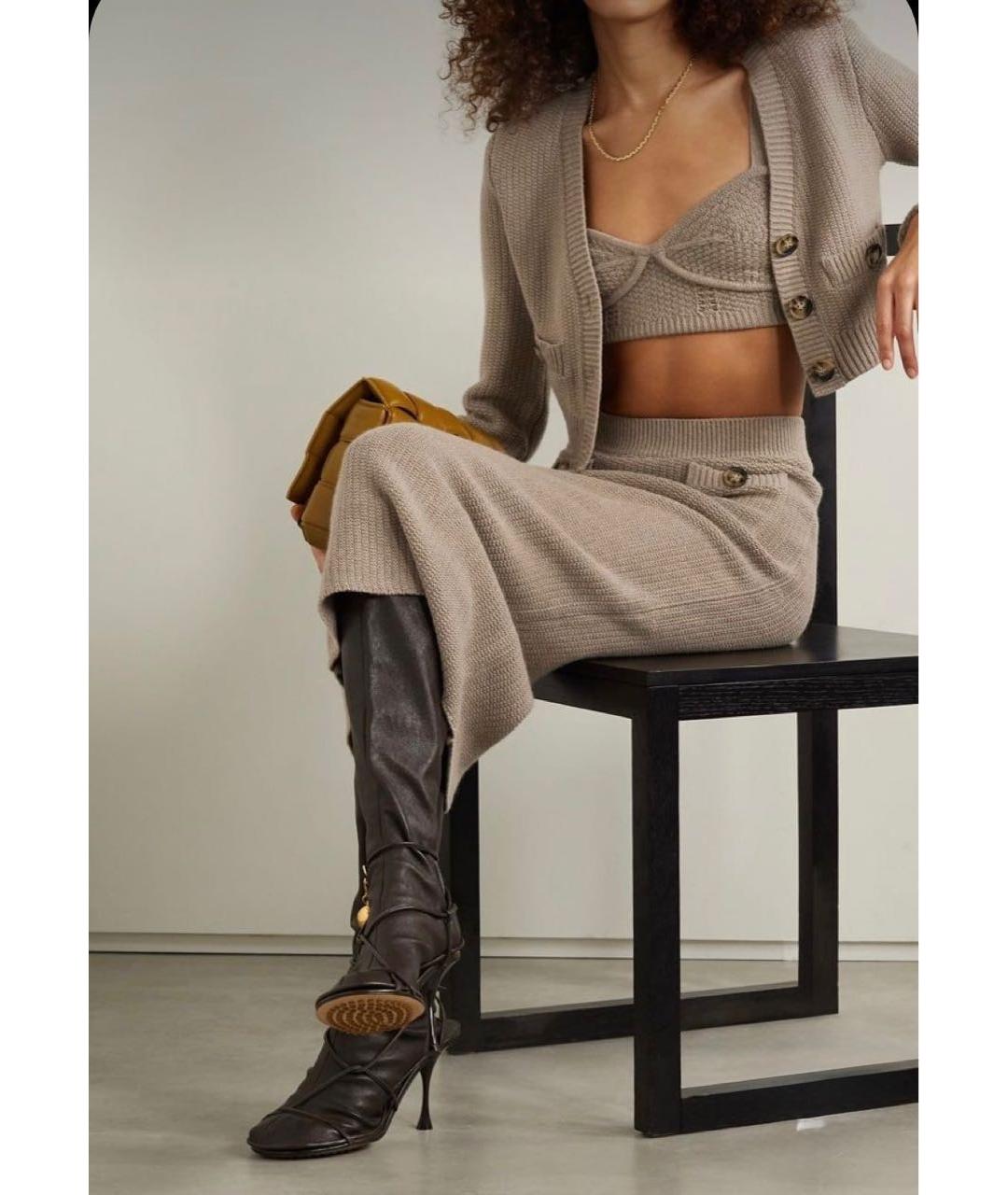 SELF-PORTRAIT Коричневый кашемировый костюм с юбками, фото 8