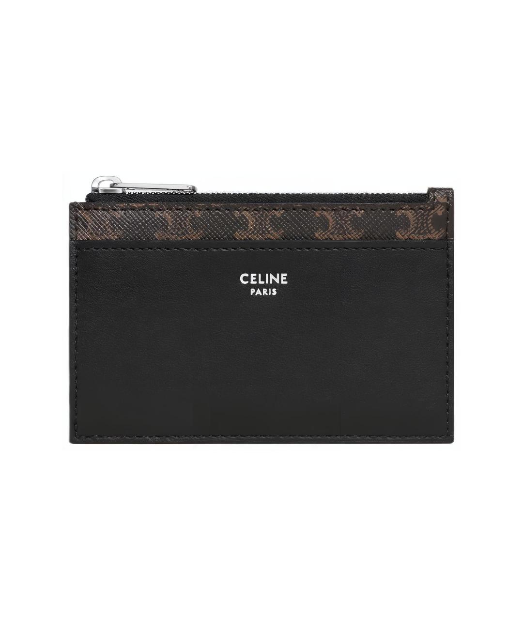 CELINE Черный кожаный кардхолдер, фото 1