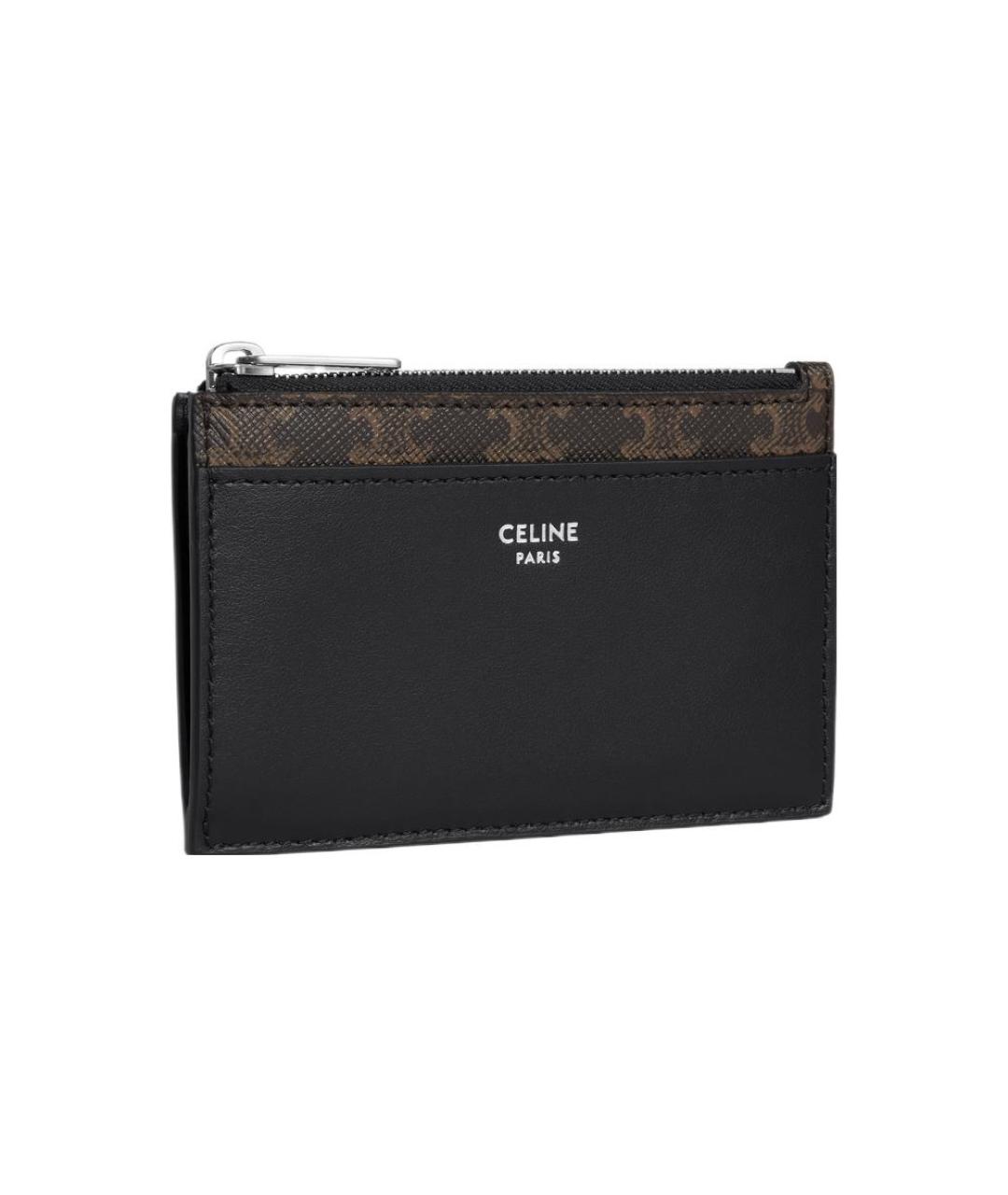 CELINE Черный кожаный кардхолдер, фото 2