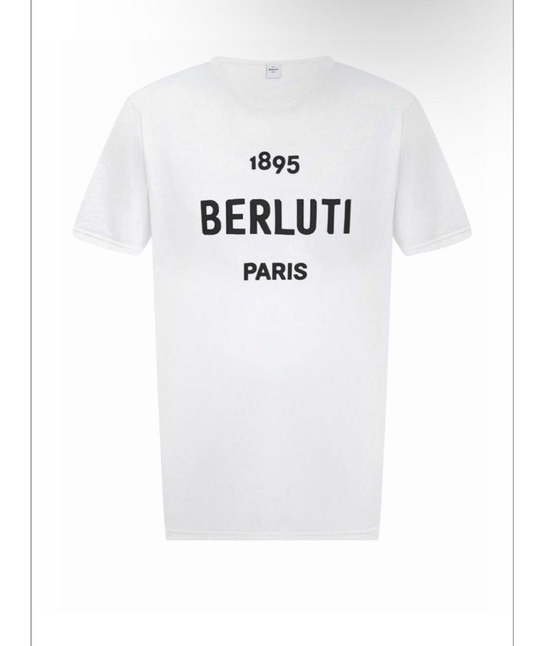 BERLUTI Белая хлопковая футболка, фото 9
