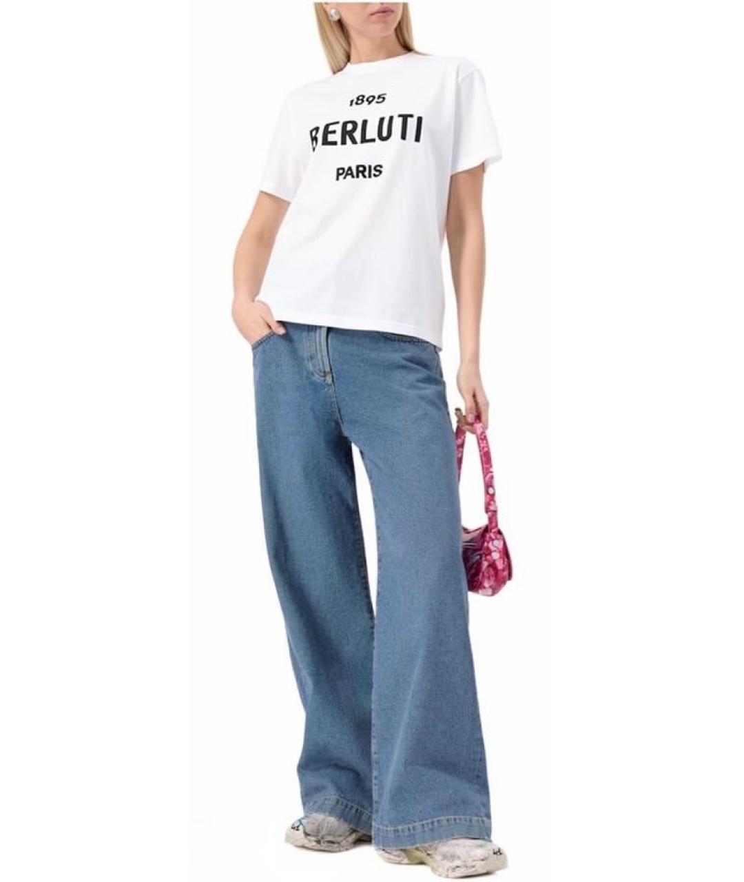 BERLUTI Белая хлопковая футболка, фото 6