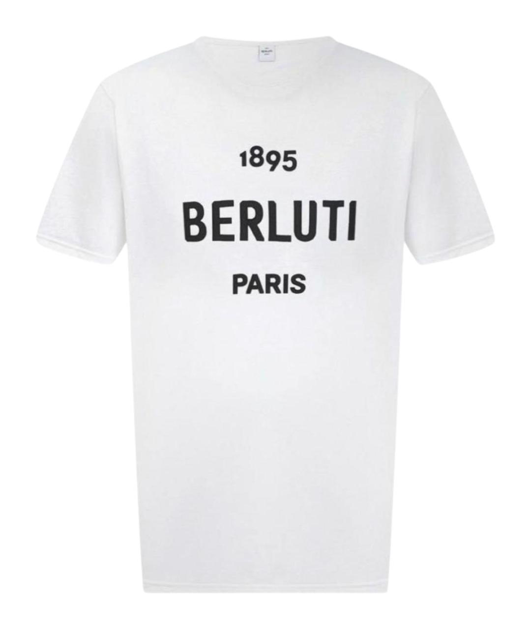 BERLUTI Белая хлопковая футболка, фото 1