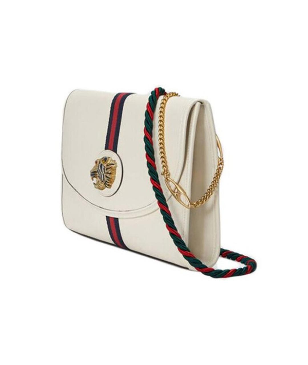 GUCCI Белая кожаная сумка через плечо, фото 2