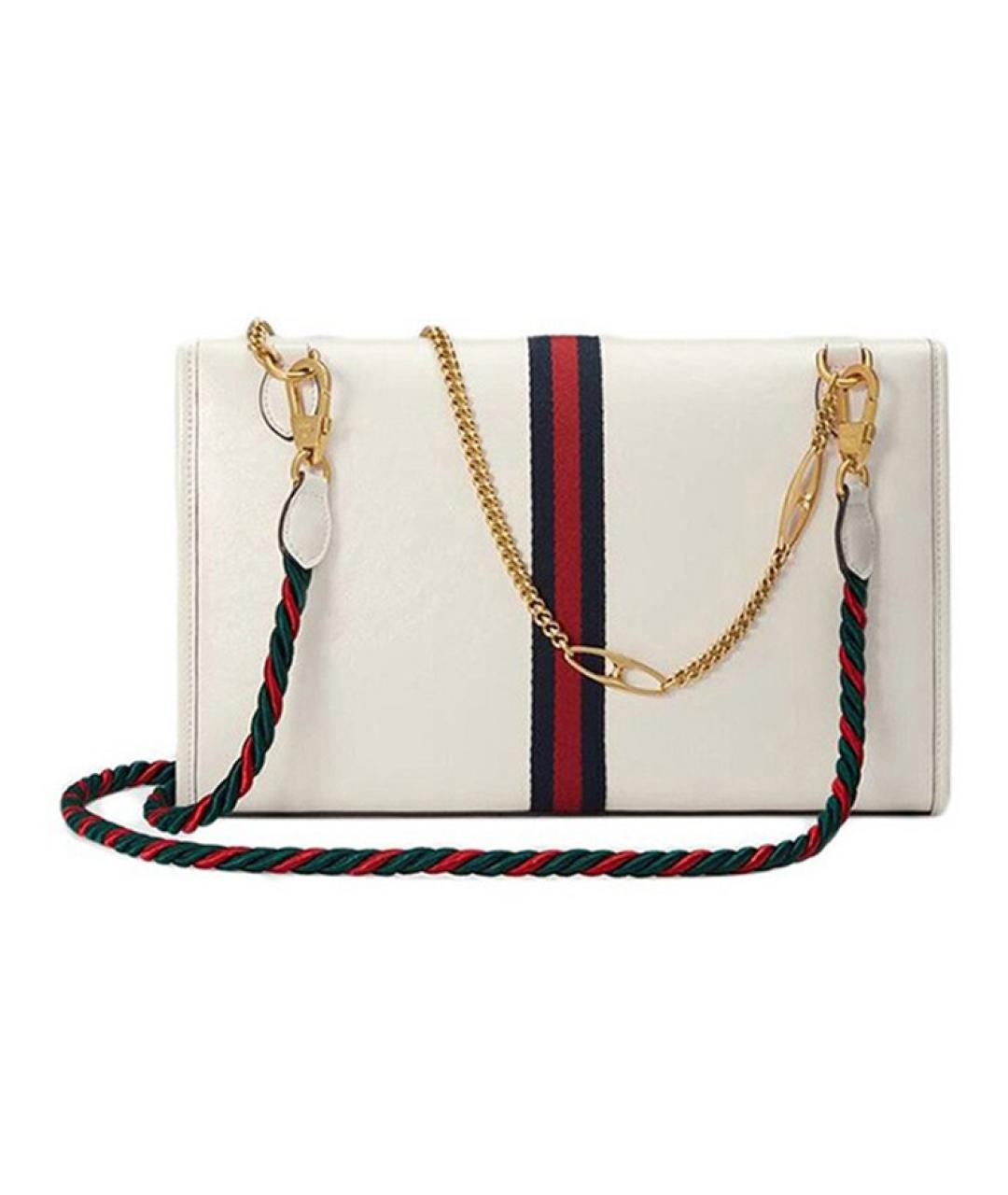 GUCCI Белая кожаная сумка через плечо, фото 3