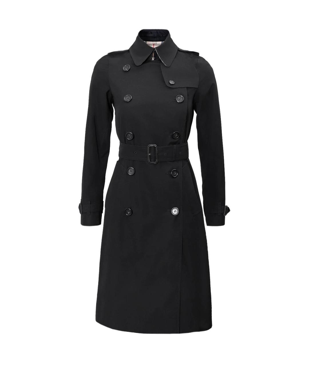 BURBERRY Черный хлопковый тренч/плащ, фото 1