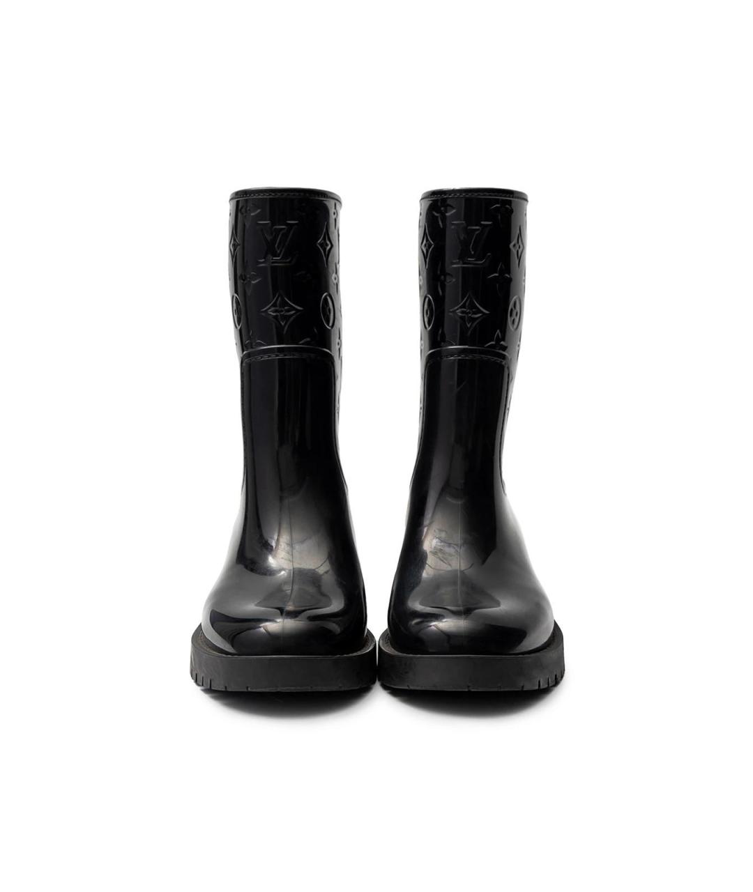 LOUIS VUITTON Черные резиновые сапоги, фото 4
