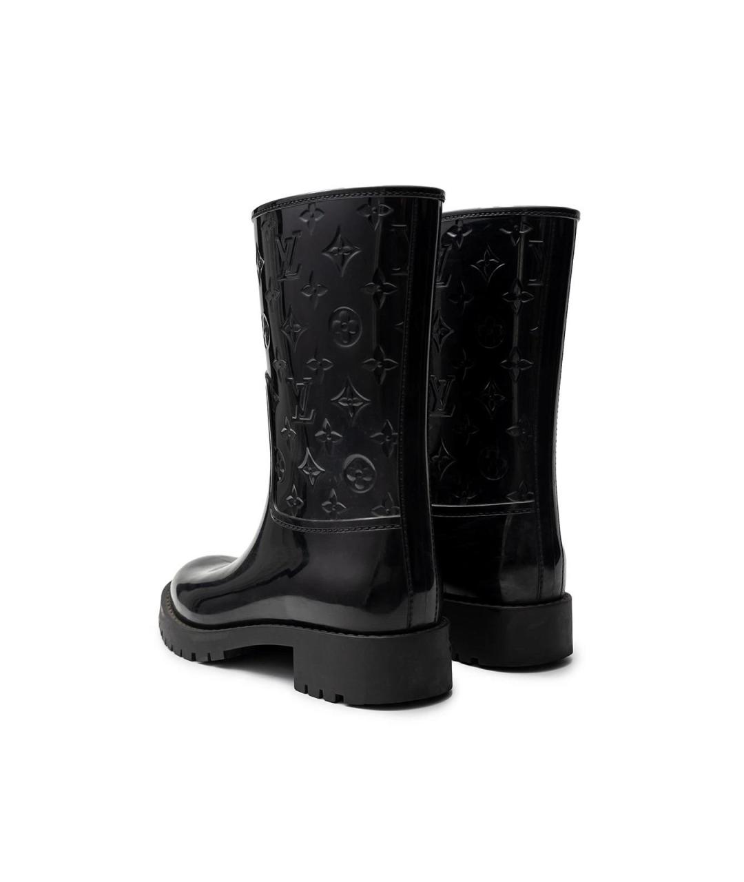 LOUIS VUITTON Черные резиновые сапоги, фото 3