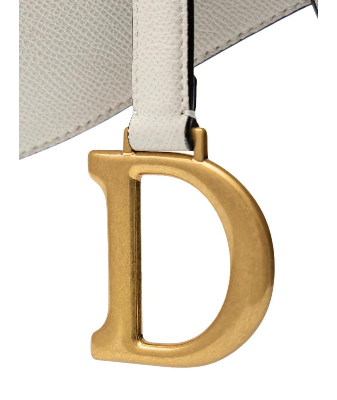 CHRISTIAN DIOR Бежевая кожаная сумка с короткими ручками, фото 5