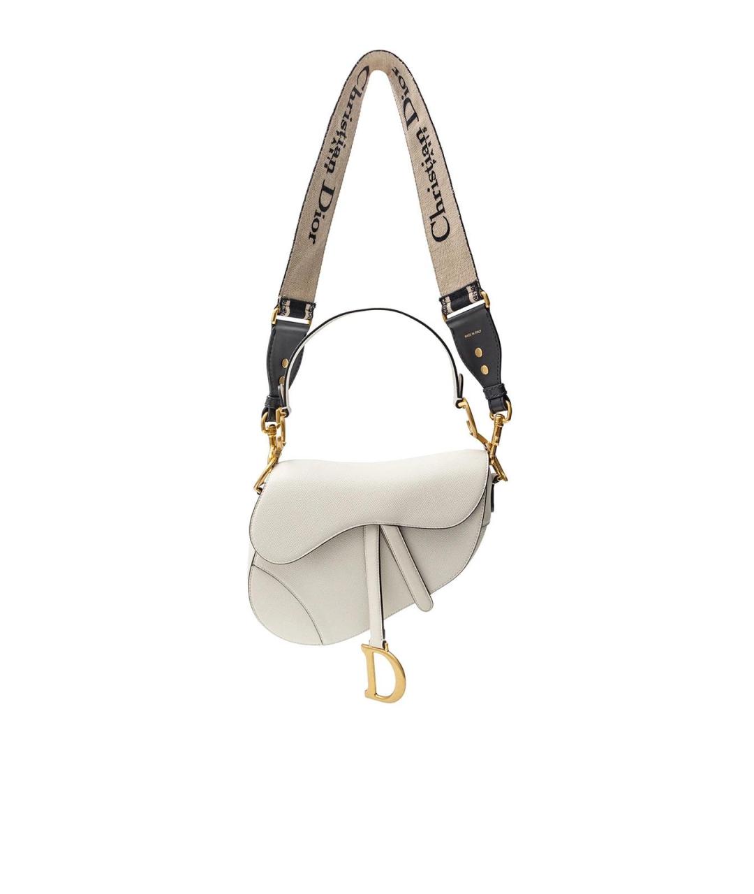 CHRISTIAN DIOR Бежевая кожаная сумка с короткими ручками, фото 4