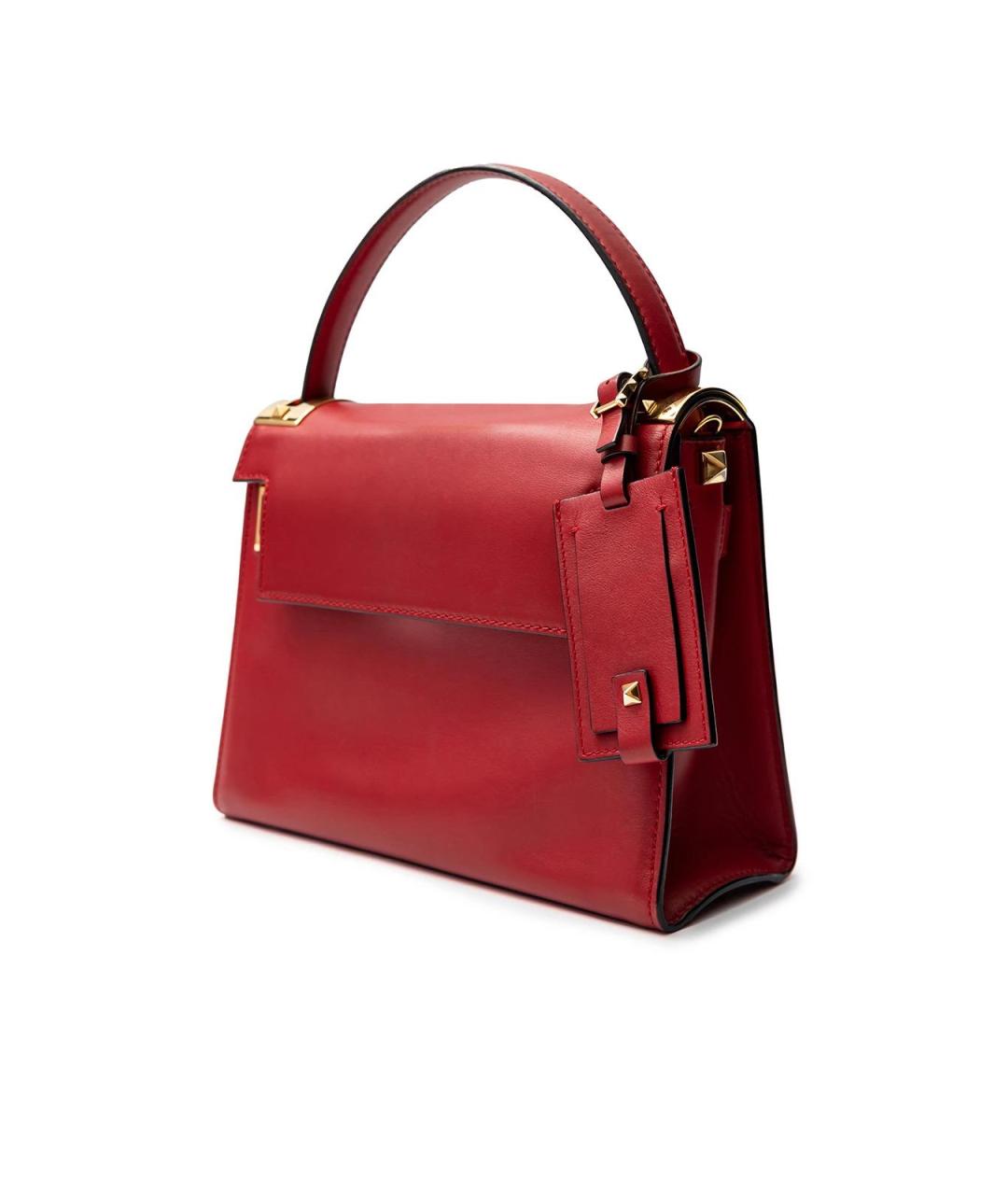 VALENTINO Красная кожаная сумка тоут, фото 2