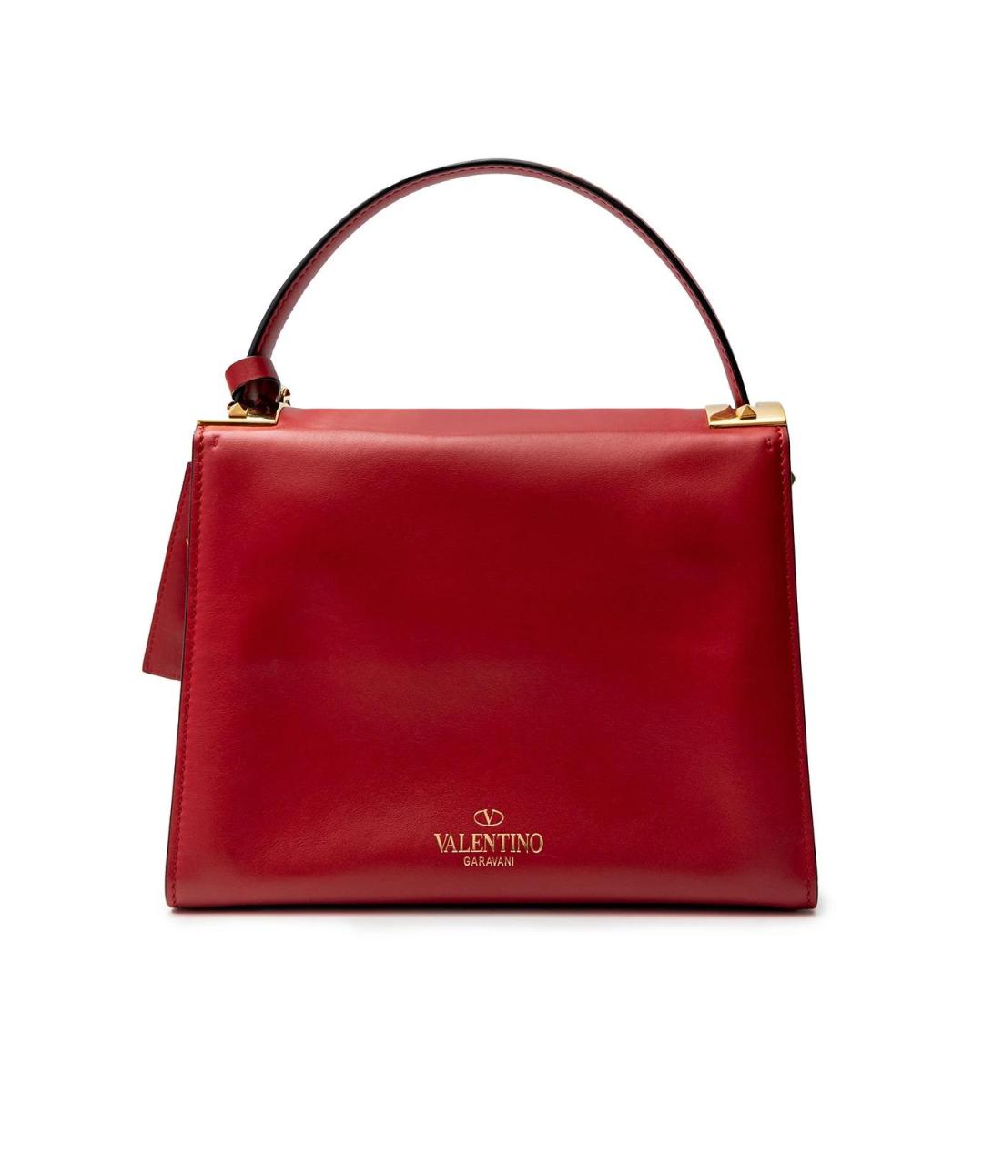 VALENTINO Красная кожаная сумка тоут, фото 3