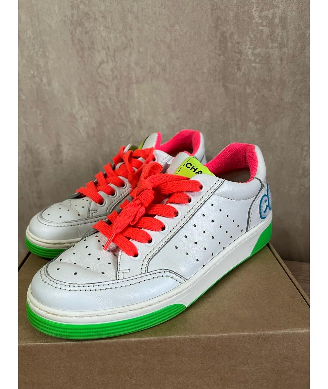 CHANEL Мульти кожаные кеды, фото 8