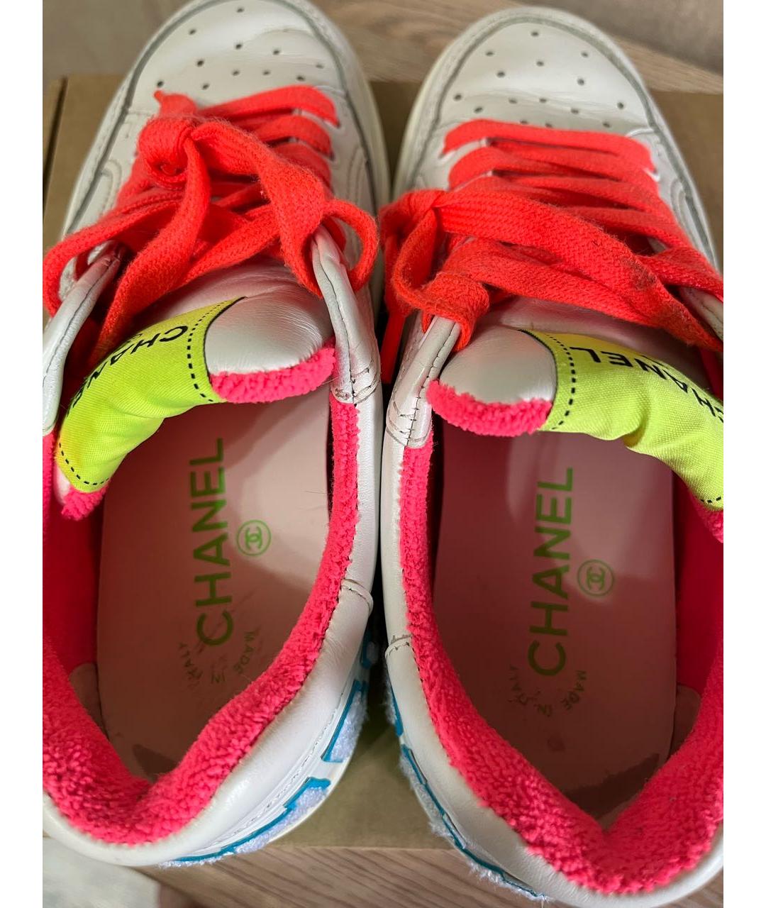 CHANEL Мульти кожаные кеды, фото 3