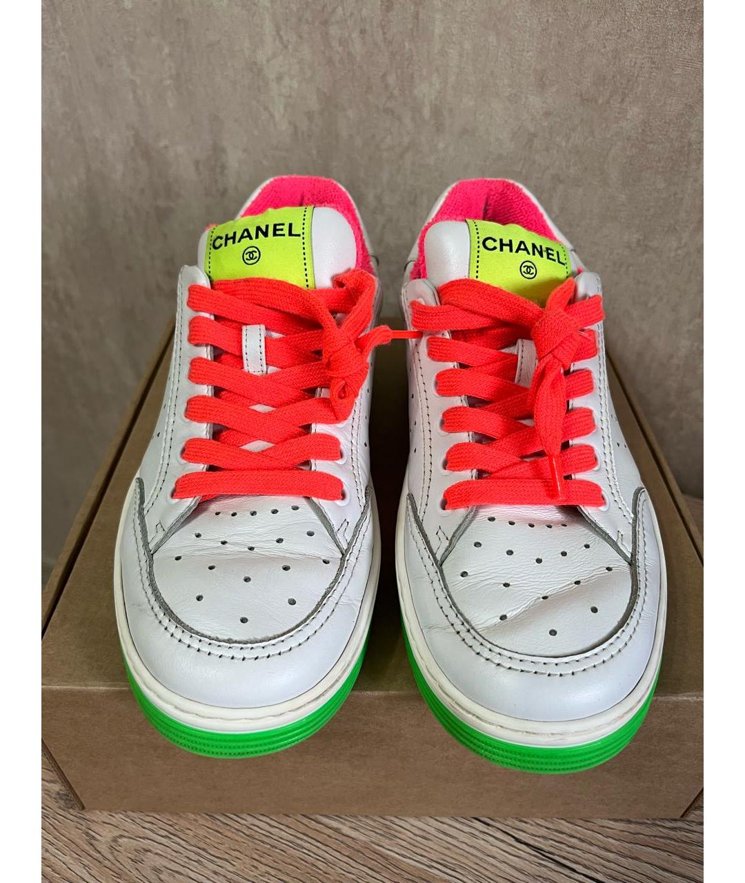 CHANEL Мульти кожаные кеды, фото 2