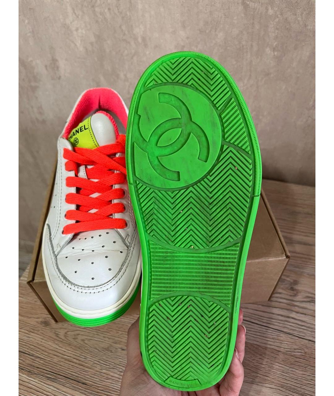 CHANEL Мульти кожаные кеды, фото 7