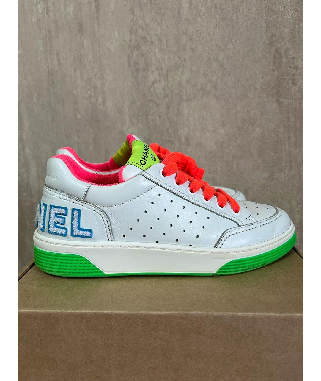 CHANEL Мульти кожаные кеды, фото 9