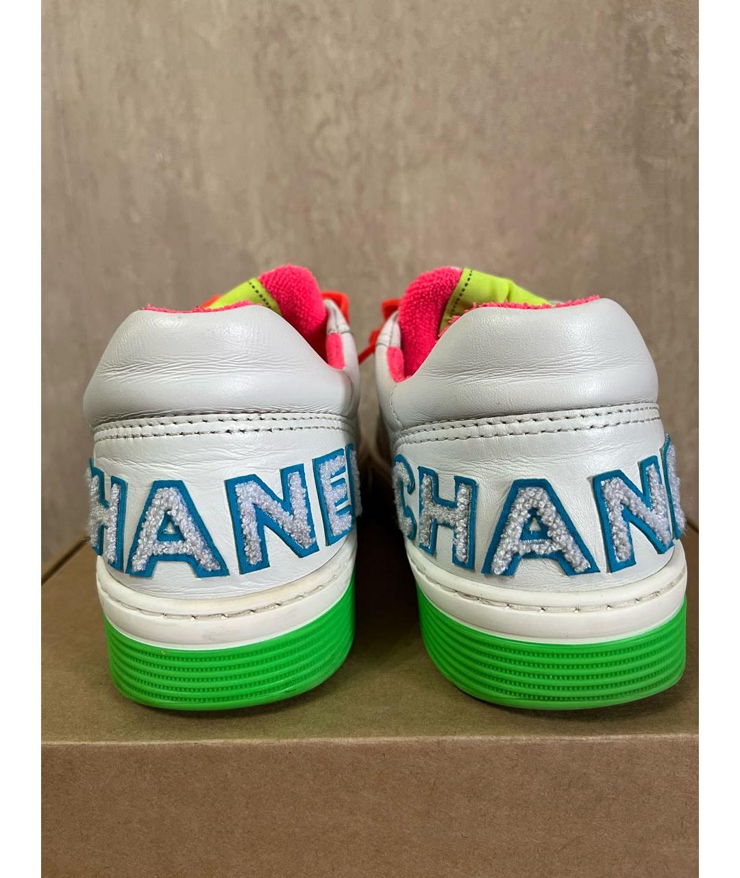 CHANEL Мульти кожаные кеды, фото 4