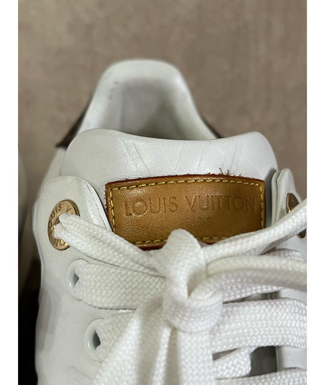 LOUIS VUITTON Белые кожаные кроссовки, фото 6