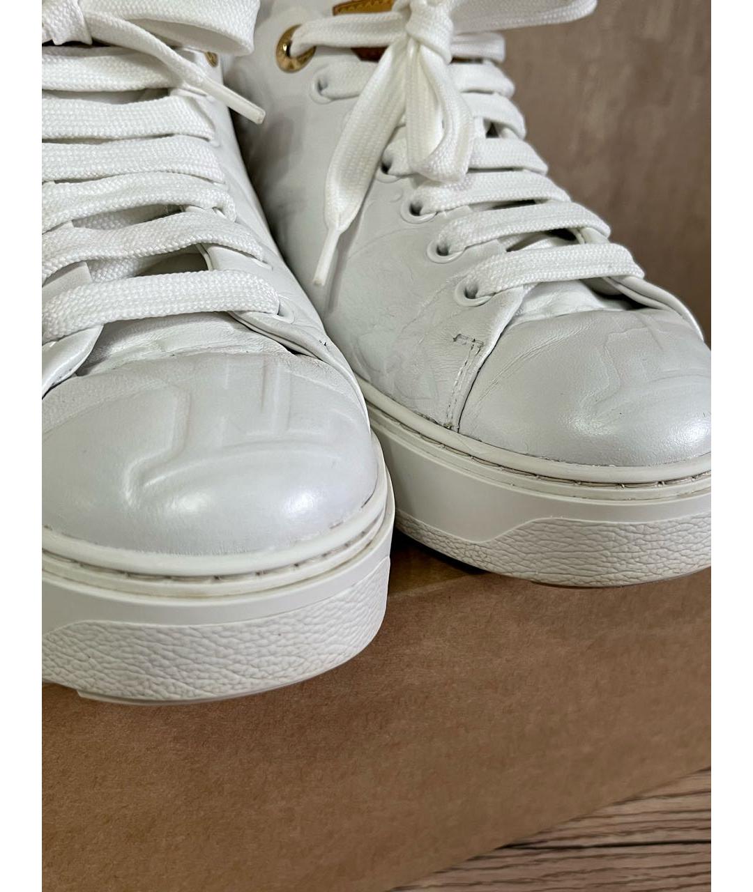 LOUIS VUITTON Белые кожаные кроссовки, фото 7
