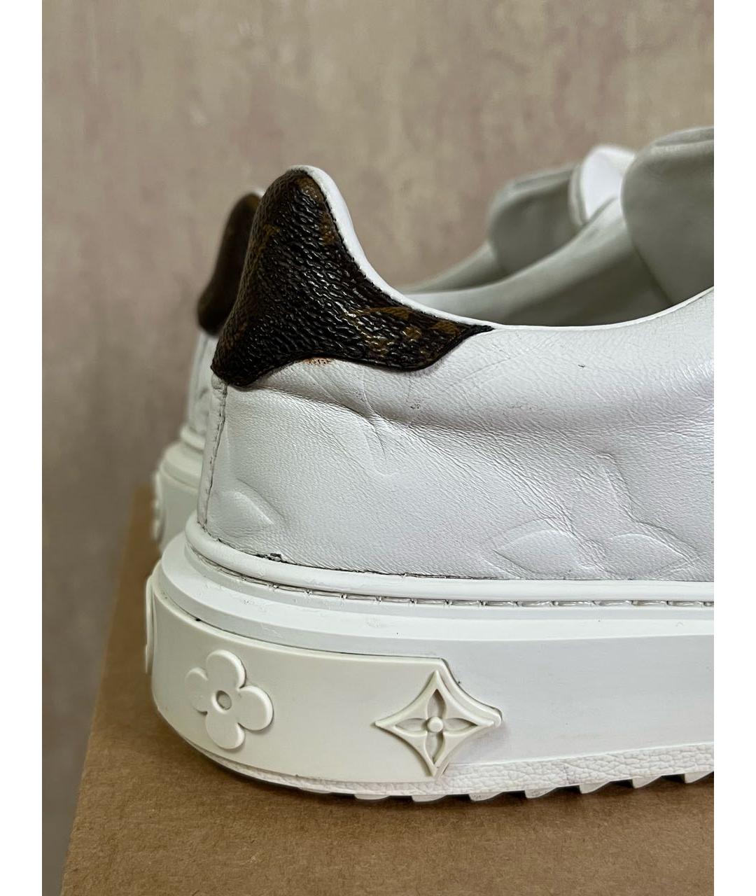 LOUIS VUITTON Белые кожаные кроссовки, фото 8