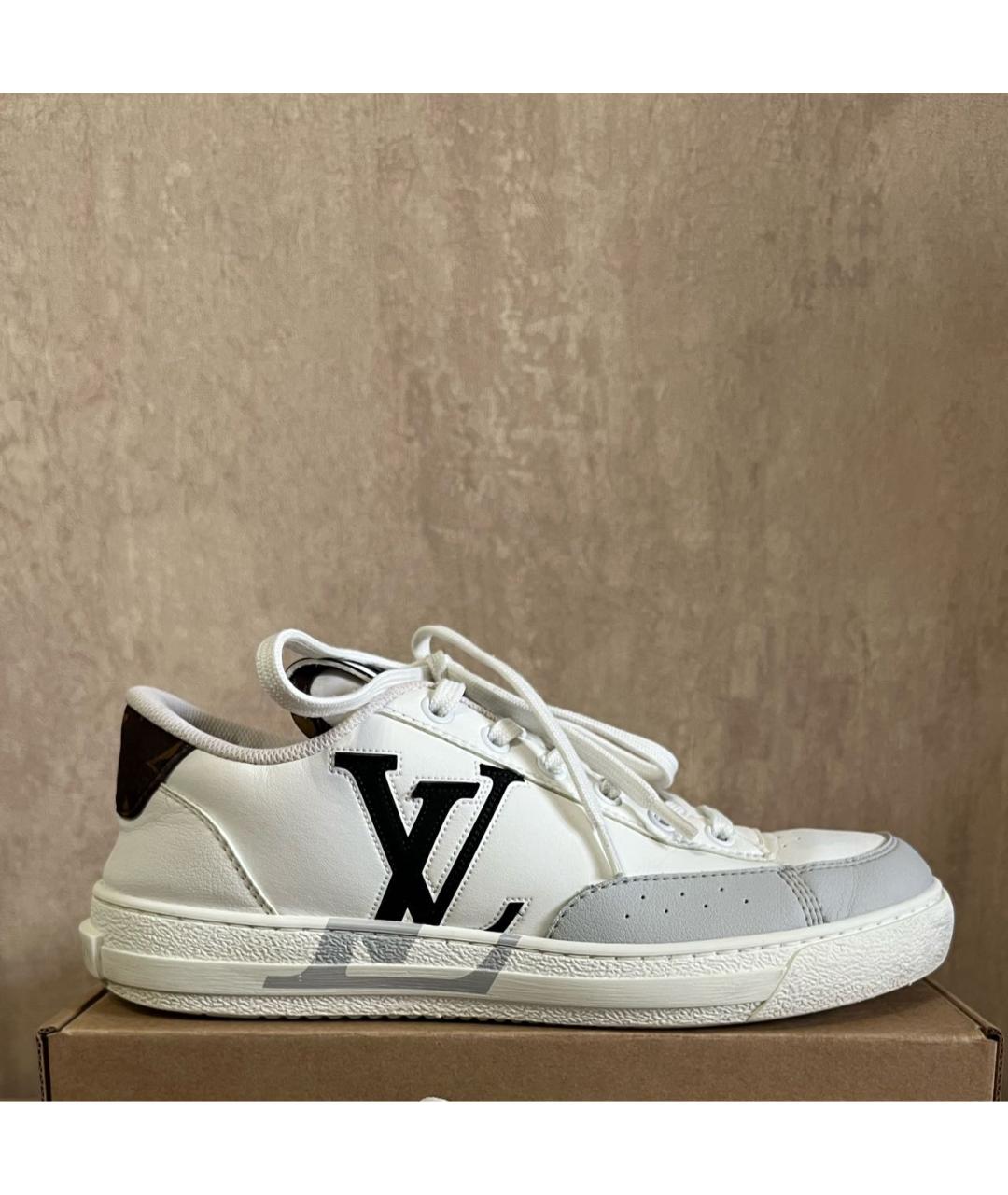 LOUIS VUITTON Белые кожаные кеды, фото 9