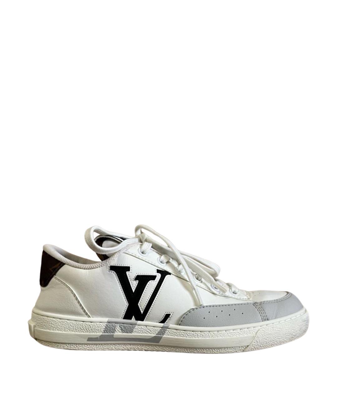 LOUIS VUITTON Белые кожаные кеды, фото 1