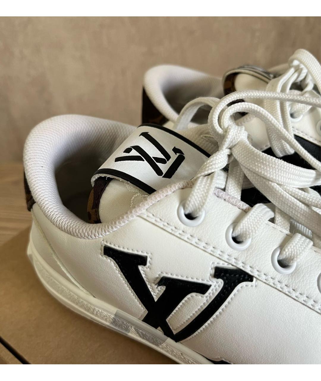 LOUIS VUITTON Белые кожаные кеды, фото 8