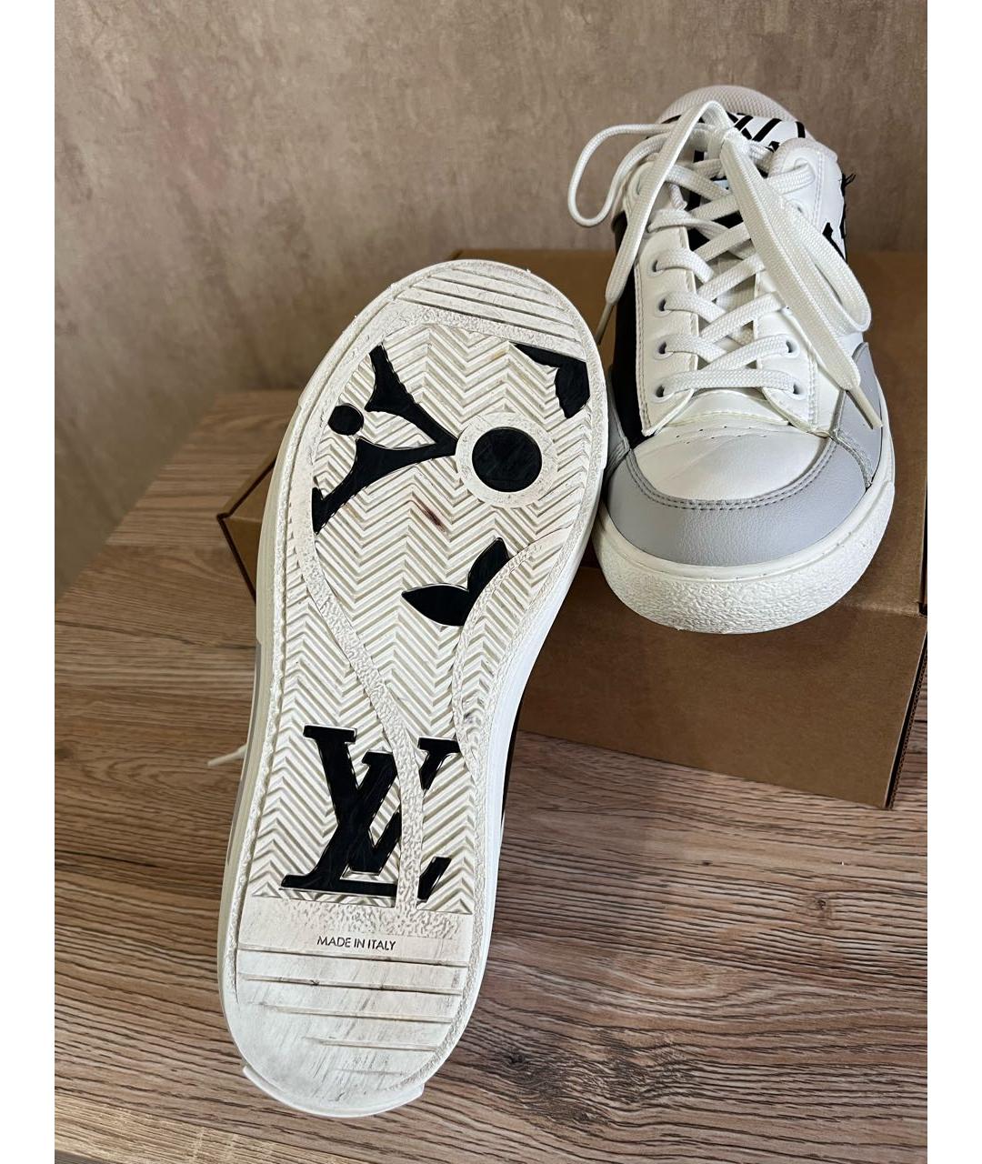 LOUIS VUITTON Белые кожаные кеды, фото 7