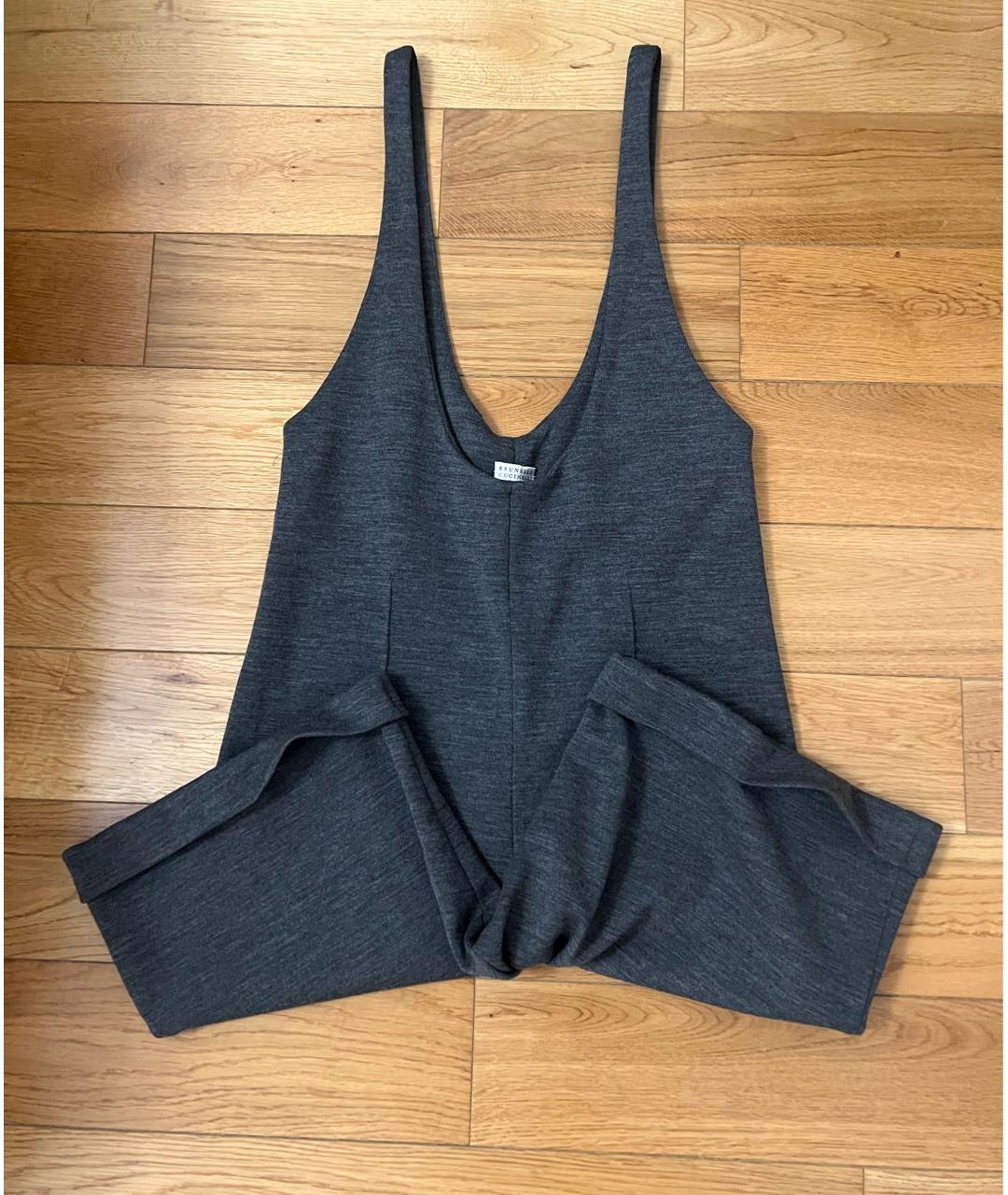 BRUNELLO CUCINELLI Серый шерстяной комбинезон, фото 5