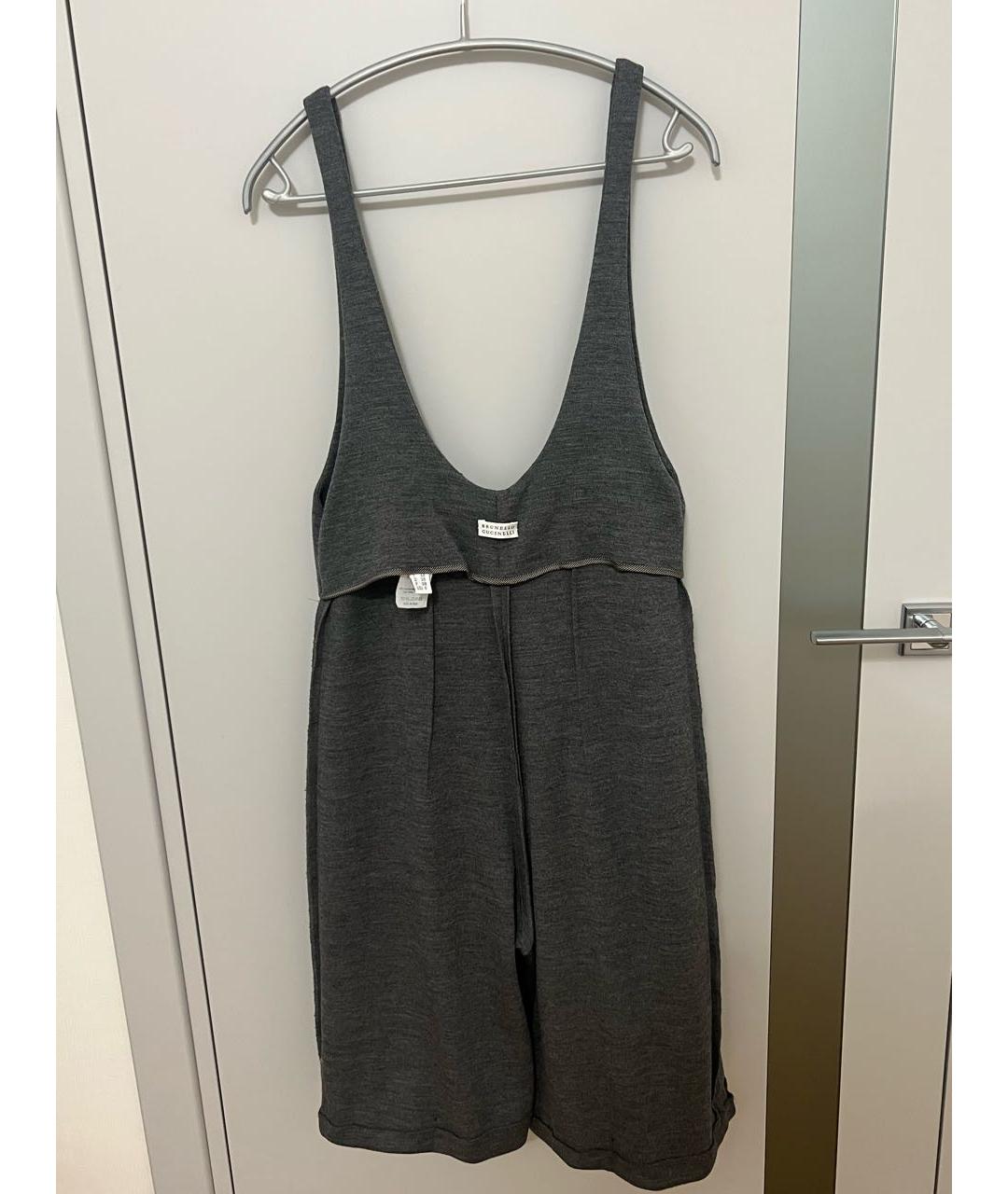 BRUNELLO CUCINELLI Серый шерстяной комбинезон, фото 3