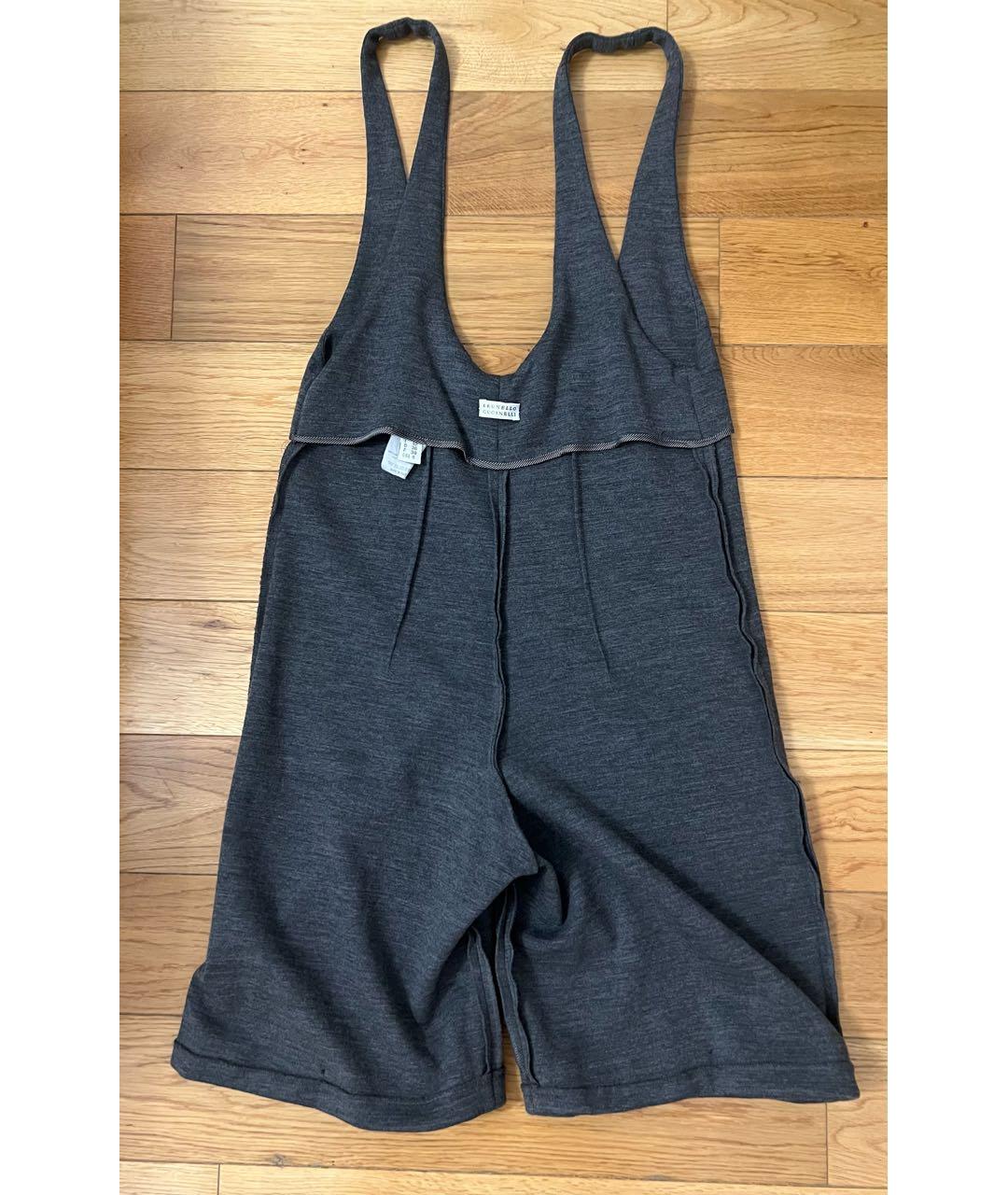 BRUNELLO CUCINELLI Серый шерстяной комбинезон, фото 6