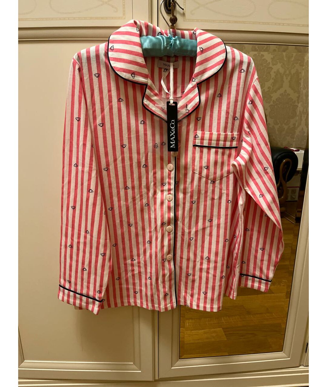 MAX&CO Розовая хлопковая пижама, фото 5
