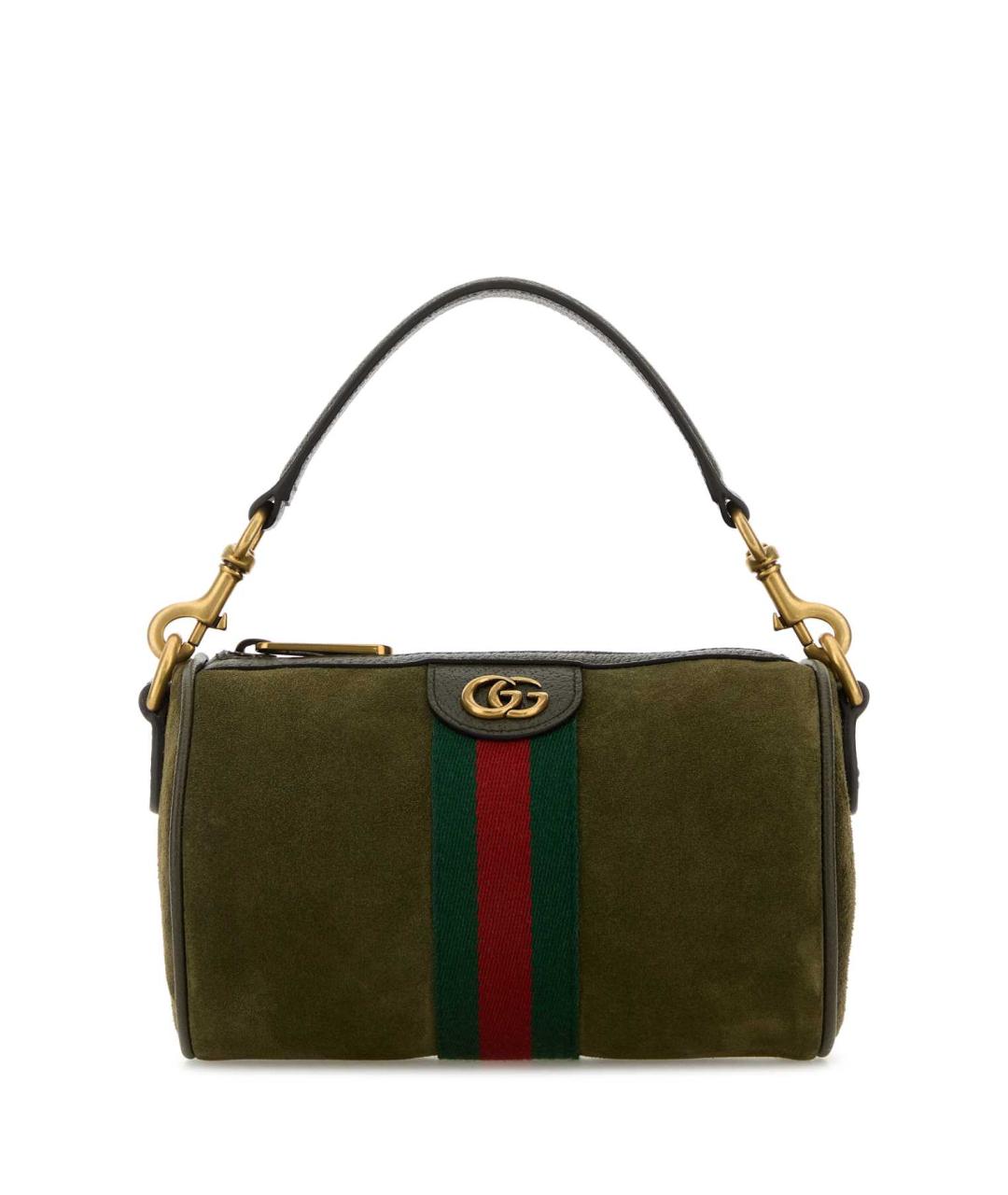 GUCCI Зеленая замшевая барсетка, фото 1