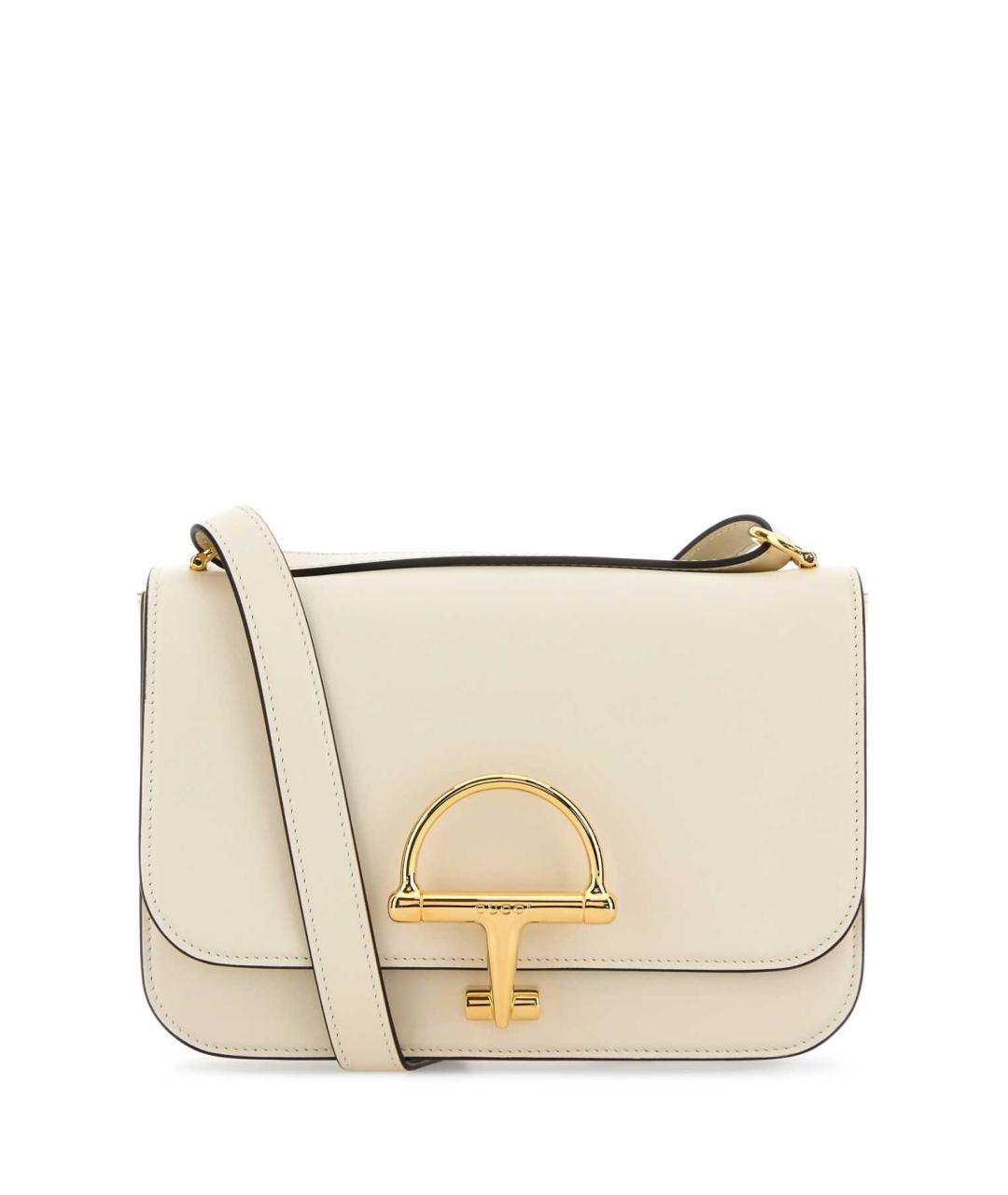 GUCCI Бежевая кожаная сумка через плечо, фото 1