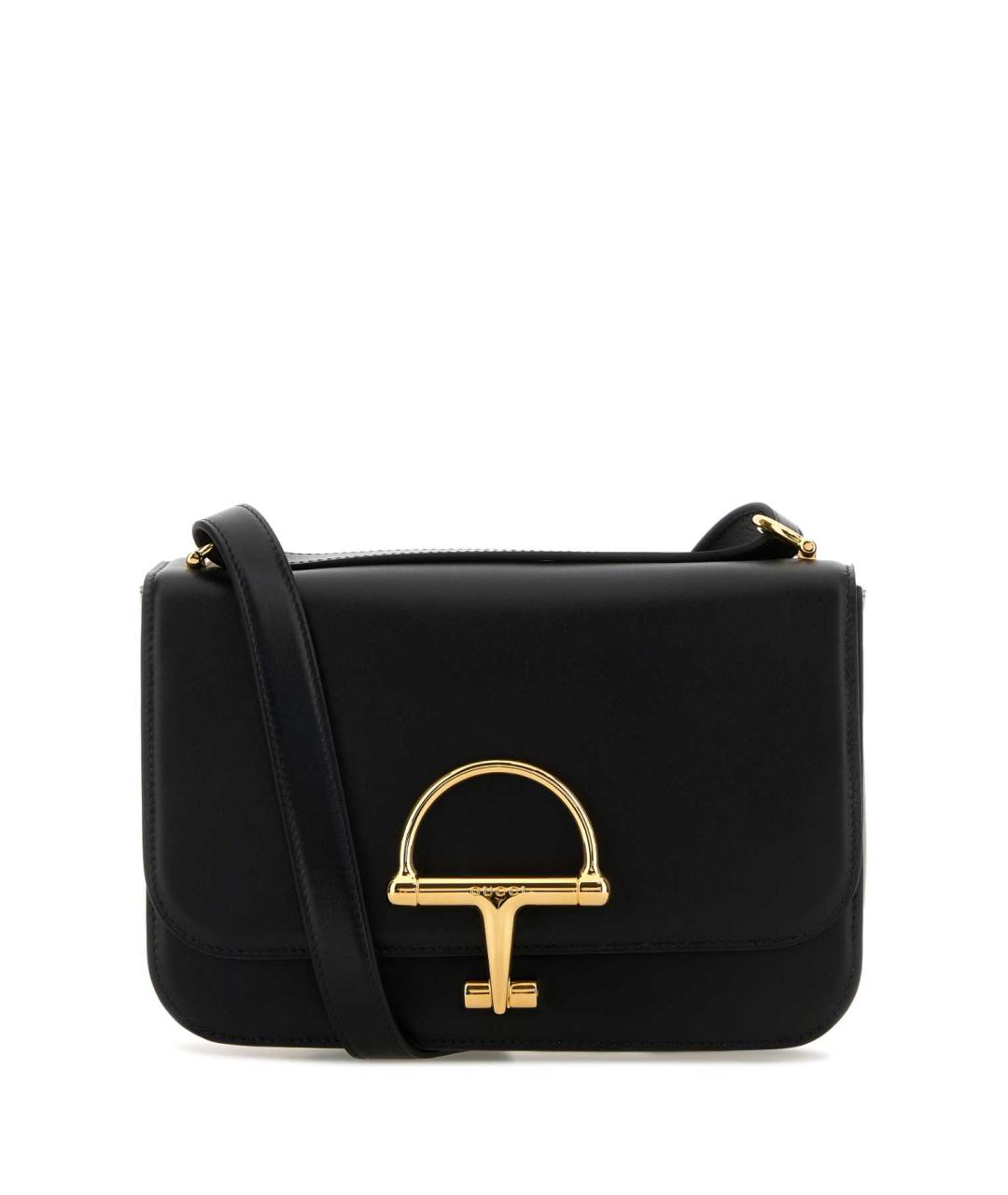 GUCCI Черная кожаная сумка через плечо, фото 1
